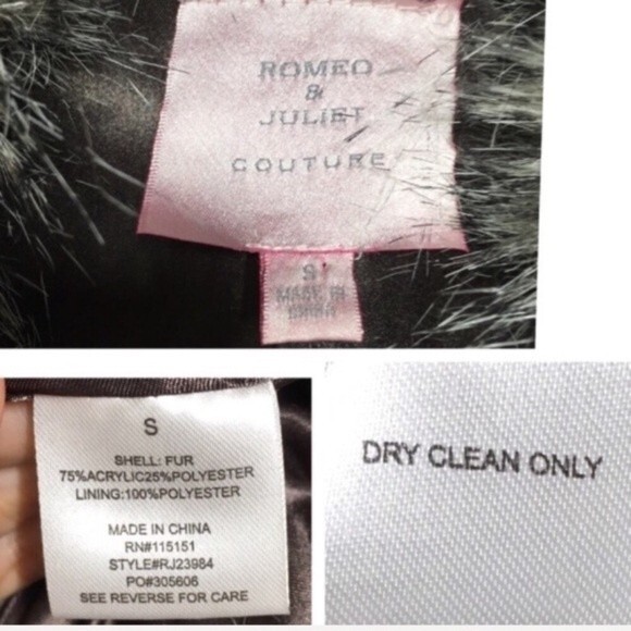 Romeo & Juliet Couture Faux Fur Vest S NWOT - Picture 8 of 8